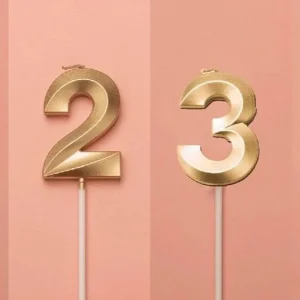 1 pieza de adorno de cera para tarta, decoración moderna con números tarta para cumpleaños