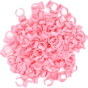 100 pcs Anillos de pegamento para extensiones de pestañas