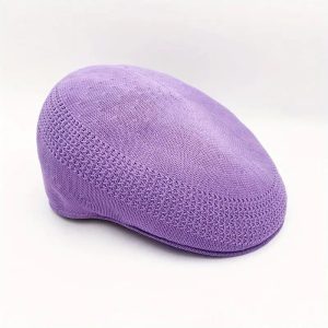 1pc Gorra de punto de malla para hombres Gorra plana transpirable delgada