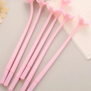 4 piezas Pluma de gel con diseño de flor