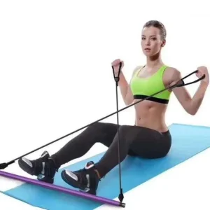 Barra de Pilates portátil, bandas de resistencia para Yoga, barras de tracción elásticas