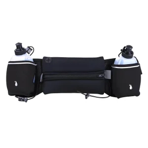 Cinturón de hidratación ajustable con dos botellas de agua de 500ml