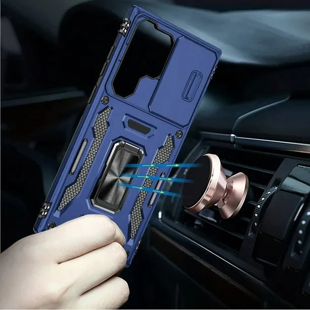 Diseñado para Sam S23 ULTRA Funda híbrida con soporte de anillo giratorio a prueba de golpes - Imagen 3