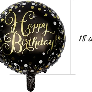 Globo de cumpleaños, globos redondos de aluminio de 18 pulgadas