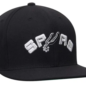 Gorra ajustable snapback con lana negra de Mitchell & Ness de los San Antonio