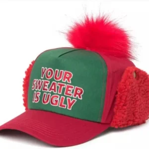 Gorra de béisbol roja de Navida ajustable