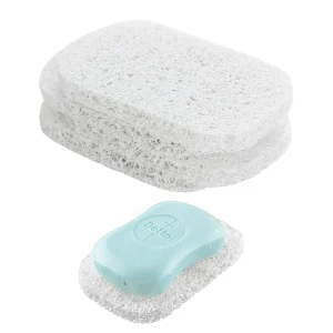 Paquete de 2 jaboneras blancas para jabón en barra, ducha, baño