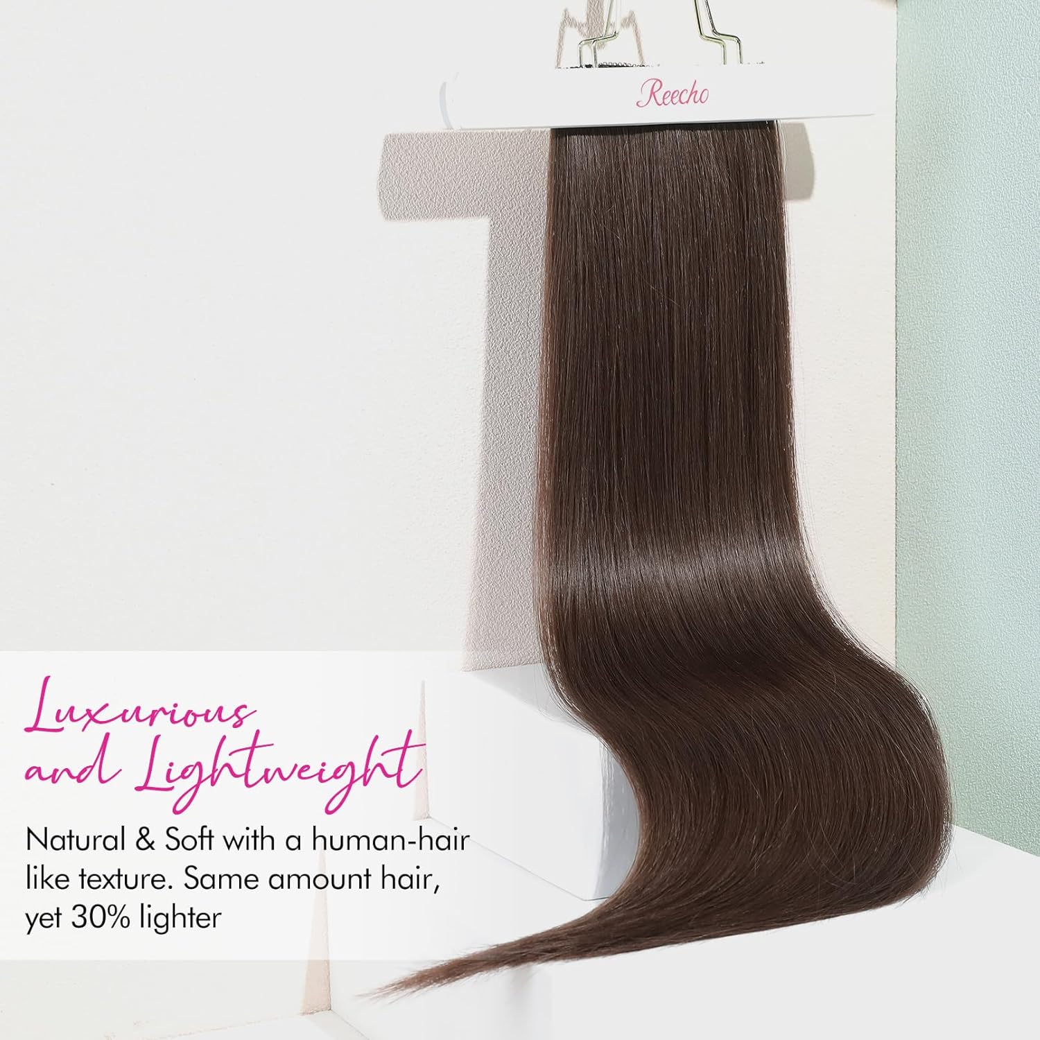 REECHO HE006 - Extensiones de cabello invisible con trama de encaje más delgada y suave - Imagen 3