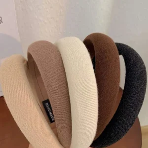 Shein 5 diademas lisas, anchas y modernas para mujer, para decoración del cabello de uso diario