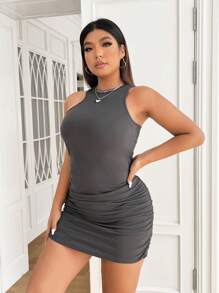 SHEIN EZwear Vestido ajustado Talla grande