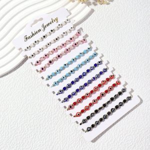 Shein Pulsera de cuentas con forma de ojo de 12 piezas