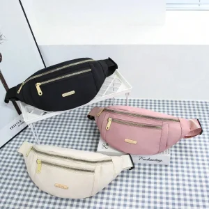 Shein Riñonera con cremallera y detalle de letras, 3 piezas