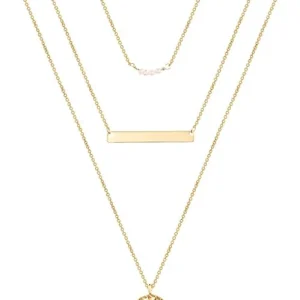 Turandoss - Collar y gargantilla refinada escalonada en forma de Y, hecho a mano